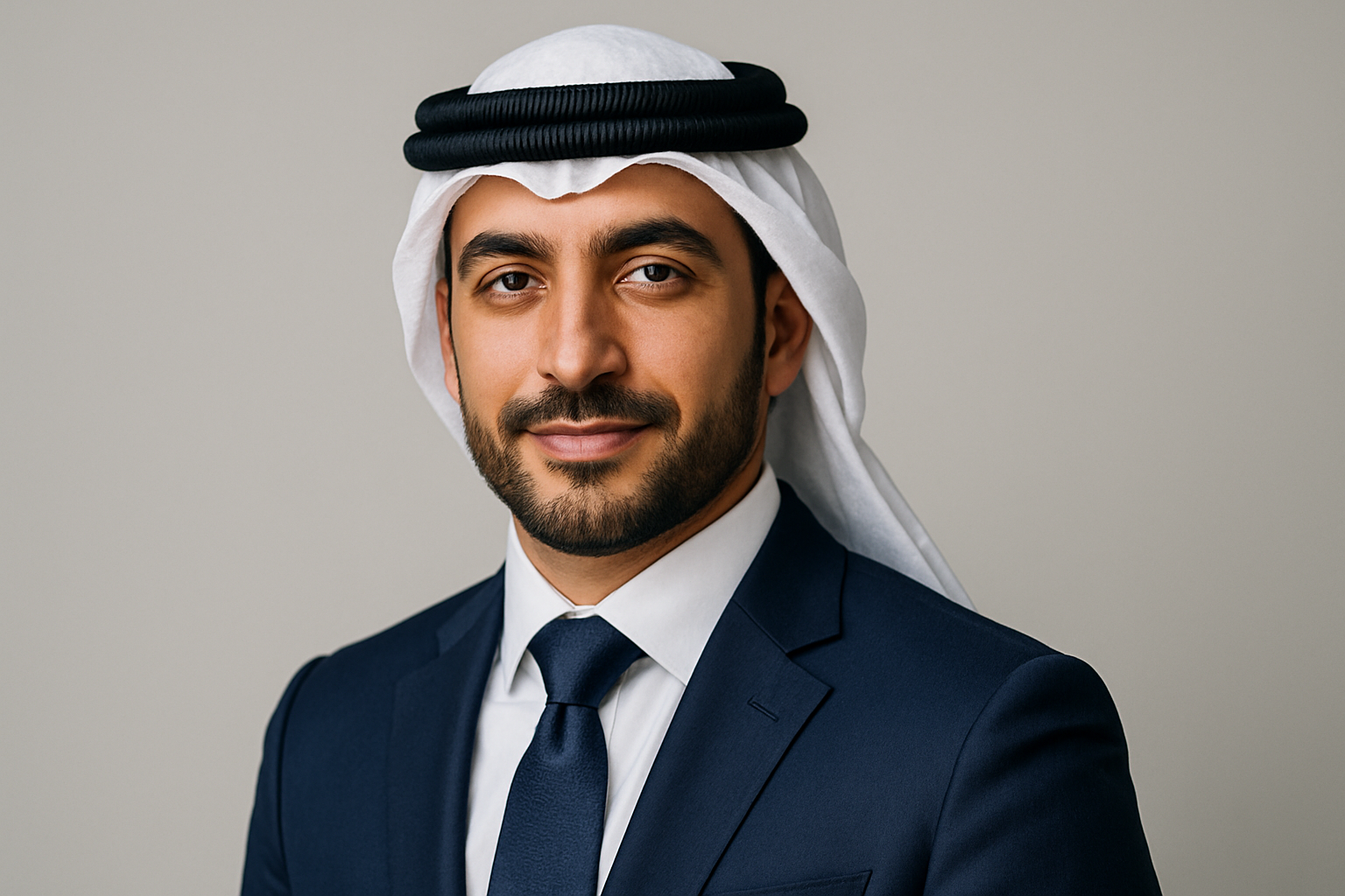 an arab man in profesional business attire a profile photo